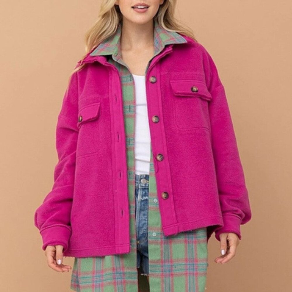 Collared Long Sleeves Jacket